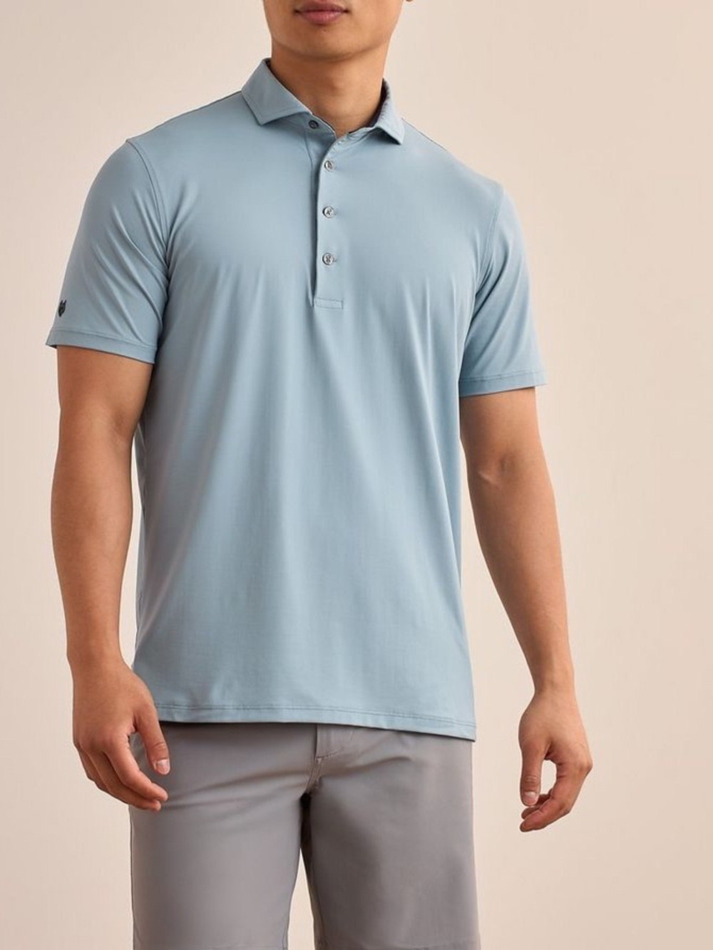 Greyson Cayuse Technical-Stretch Golf Polo in a light blue